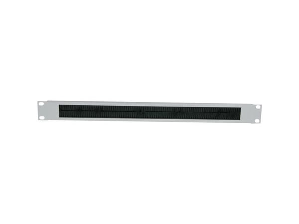 Intellinet 19" Cable Entry Panel, 1U, with Brush Insert, Grey - Rackkabeladgangspanel med børste - grå, RAL 7035 - 1U - 19"