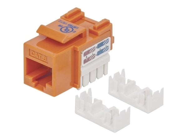 Intellinet 210775, Flat, Oransje, RJ-45, Hunkjønn, 22/26, Cat6