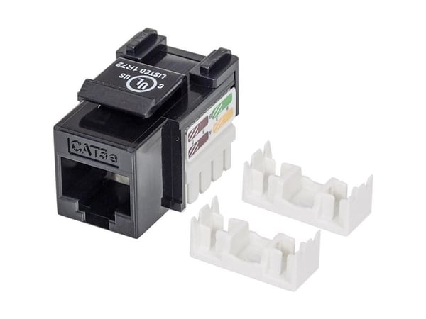 Intellinet 210416, Flad, Sort, RJ-45, Hunstik, 22/26, Cat5e