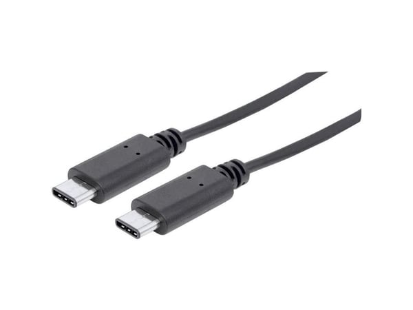 Manhattan 353526, 1 m, USB C, USB C, USB 3.2 Gen 2 (3.1 Gen 2), Hankjønn/hankjønn, Sort