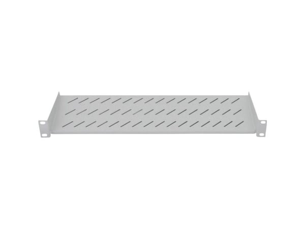 Intellinet 19" Cantilever Shelf, 1U, 2-Point Front Mount, 150mm Depth, Max 25kg, Grey, Three Year Warranty - Rack-hylle - grå, RAL 7035 - 1U - 19"