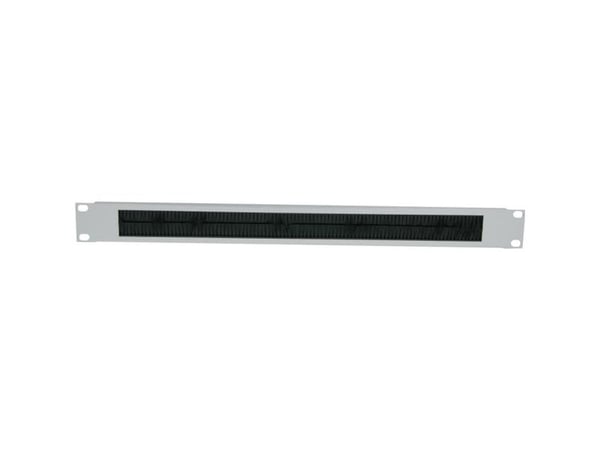 Intellinet 19" Cable Entry Panel, 2U, with Brush Insert, Grey - Rackkabeladgangspanel med børste - grå, RAL 7035 - 2U - 19"
