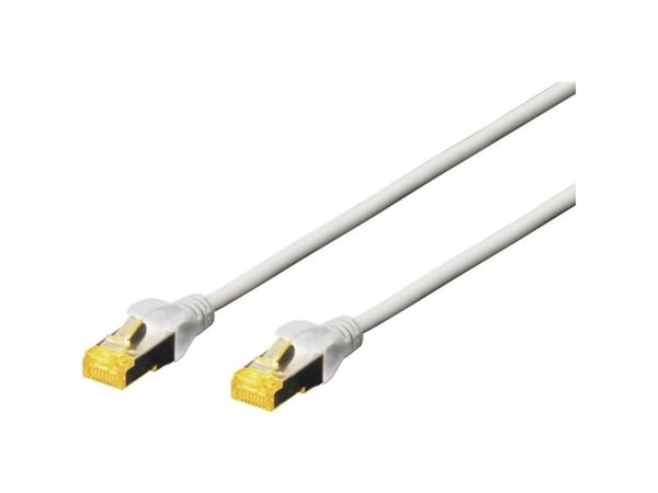 DIGITUS Professional - Patchkabel - RJ-45 (han) til RJ-45 (han) - 1 m - SFTP - CAT 6a - booted, halogenfri, knastfri - grå