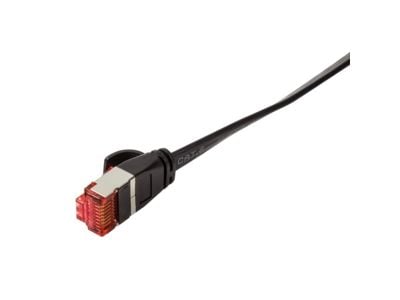 LogiLink SlimLine - Koblingskabel - RJ-45 (hann) til RJ-45 (hann) - U/FTP, PiMF - CAT 6a - formstøpt, uten hindringer, flat - svart
