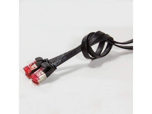 LogiLink - Koblingskabel - RJ-45 (hann) til RJ-45 (hann) - U/FTP, PiMF - CAT 6 - formstøpt, uten hindringer, flat - svart