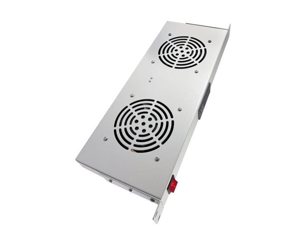 ALLNET ALL-S0002125, Viftepanel, Grå, 2 vifter, 1U, 1,5 m, 19"