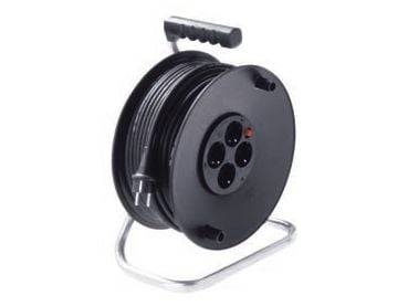 Bachmann Cable reel - Effektband - AC 250 V - utgångskontakter: 4 - 50 m sladd - svart