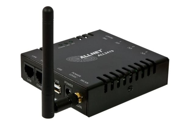 ALLNET ALL3419 - Temperaturkontroller - trådløs, kablet - 802.11b/g/n - 10/100 Ethernet - med ALLNET ALL3006 temperature sensor