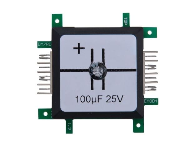 ALLNET ALL-BRICK-0042, Sylindriske, Sort, Grønn, Hvit, 25 V, 100µF