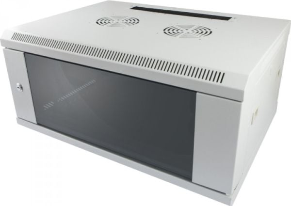 ALLNET ALL-SMC6627GRAU, Väggmonterad rack, 27U, 50 kg, Knapplås, 45 kg, Grå
