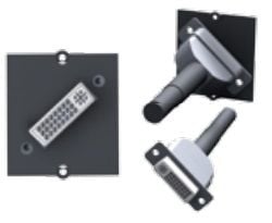 Bachmann DVI-I F/F, DVI-I, DVI-I, 0,1 m, Svart