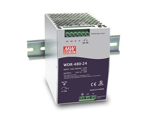 IMC Networks WDR-480-24, 480 W, 180 - 550, 47 - 63, Grå, -30 - 70 °C, -40 - 85 °C