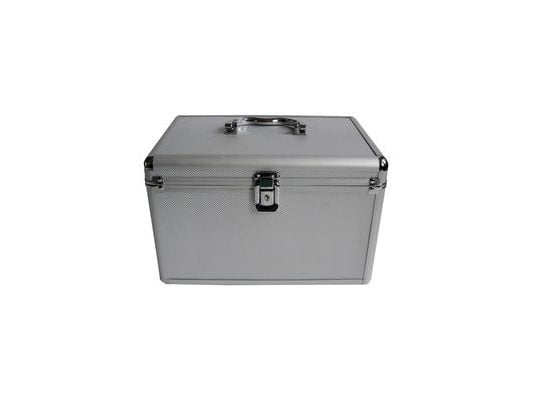 MediaRange BOX79, Koffert, 120 disker, Sølv, Fleece, Plast, Tre, 120 mm, Aluminium