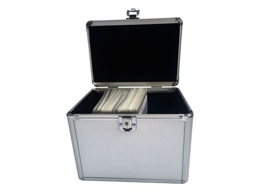 MediaRange BOX79, Koffert, 120 disker, Sølv, Fleece, Plast, Tre, 120 mm, Aluminium