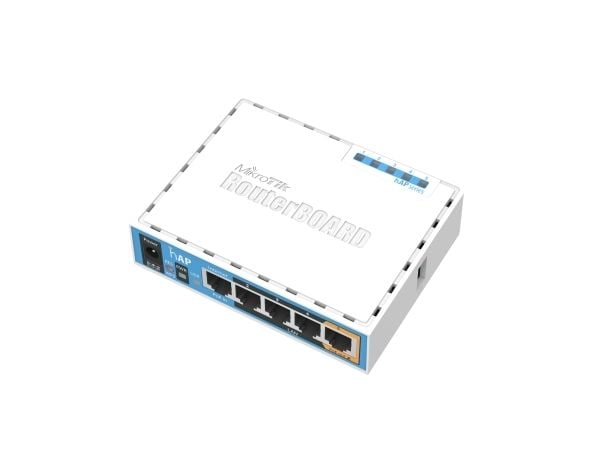 MikroTik RouterBOARD hAP - Trådløs ruter 4-portssvitsj 2,4 GHz