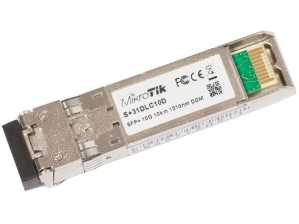 MikroTik S+31DLC10D - SFP+-lähetinmoduuli - 10 GigE - SFP+ / LC single mode - enintään 10 km - 1310 nm