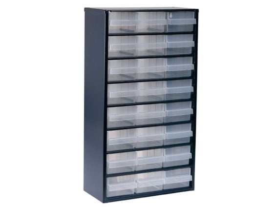 raaco Cabinet 1224-02, Sininen, Terästä, 24 laatikko(a), 29,7 kg, 306 mm, 150 mm