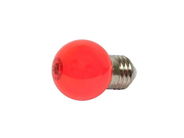 Synergy 21 - LED-lyspære - form: G45 - E27 - 1 W - klasse G - rød