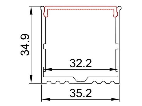 Synergy 21 LED U-profil 200 cm ALU018