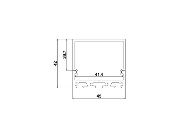 Synergy 21 LED U-profil 200 cm ALU065