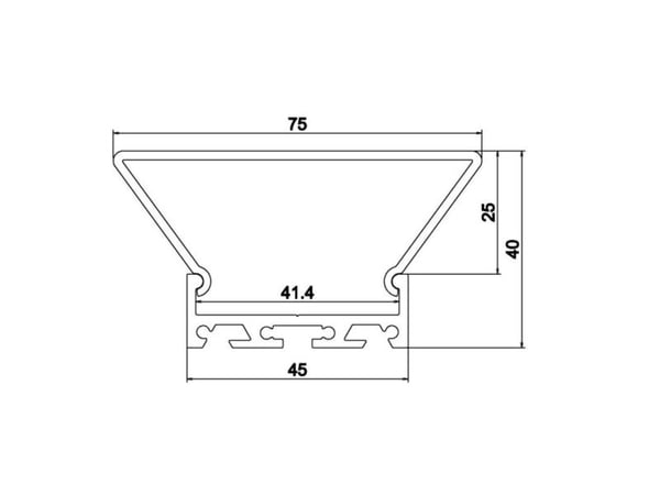 Synergy 21 LED U-profil 200 cm ALU065T