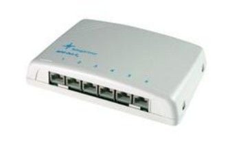 Telegärtner Mini Distributor MPD6-H K Cat.6A - Abelfördelningsdosa - CAT 6a - UTP - ljusgrå, RAL 7035 - 6 portar