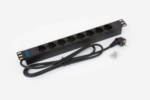 Triton RAB-PD-X02-A1, Perus, 1U, Musta, 8 AC-pistorasia(a), Tyyppi E / F, 2 m