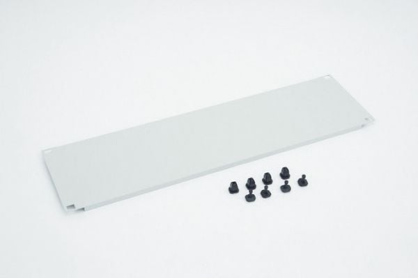 Triton 19“ Blanking panel 1U with plastic pins, Kerman väri, Harmaa