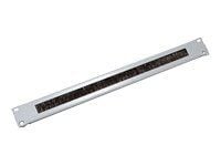 Triton - Rackkabeladgangspanel med børste - RAL 7035 - 1U