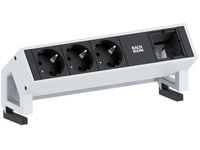 Bachmann Desk 2, 0,2 m, Alumiini, Musta, 3 AC-pistorasia(a), 1 kpl