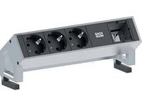 Bachmann DESK 2, 0,2 m, Alumiini, Musta, Ruostumaton teräs, 3 AC-pistorasia(a), 239 mm