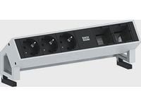 Bachmann DESK 2, 0,2 m, Alumiini, Musta, Ruostumaton teräs, 3 AC-pistorasia(a), 282 mm