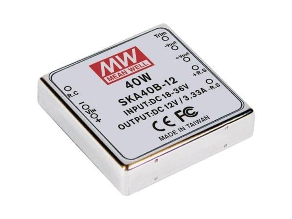 MEAN WELL SKA40B-12, 50,8 mm, 50,8 mm, 11 mm, 40 W, 18 - 36 V, 3330 mA