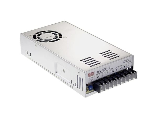 MEAN WELL SPV-300-48, 300 W, 88 - 264 V, 47 - 63 Hz, 3.6/115VC, 1.8/230VC, 16 ms, 86,5%