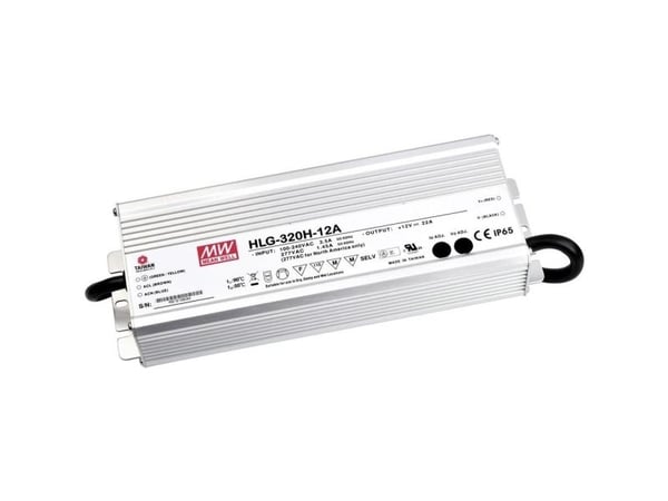 MEAN WELL HLG-320H-54A, 321,3 W, IP65, 62000 timer, 90-305 V, 47 ~ 63 Hz, 3.5 / 115VC, 1.65 / 230VC, 1.45 / 277VC