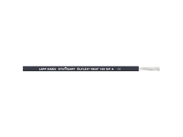 LAPP 1249723/100 högt temperaturledare ÖLFLEX® HEAT 180 SiF A 1 x 0,75 mm² grön 100 m