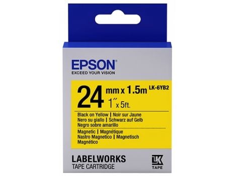 Epson LabelWorks LK-6YB2 - Svart på hvitt - Rull (1,8 cm x 1,5 m) 1 rull(er) magnetiske etiketter - for LabelWorks LW-Z700FK