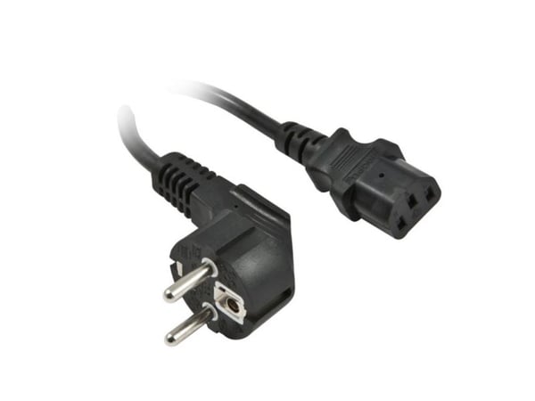 Verkkokaapeli 230V maadoituskosketin CEE7pistoke IECC13pistorasia 2m Musta Synergy 21