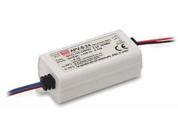 MEAN WELL APV-8-24, Hvit, 90 - 264 V, 47 - 63 Hz, 30 mm, 23,5 mm, 60 mm