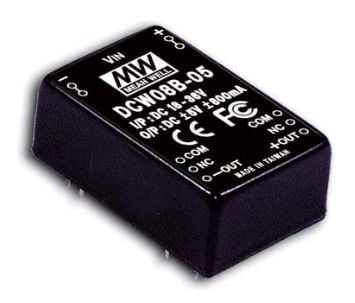 MEAN WELL DCW08B-12, 20,3 mm, 31,8 mm, 12,2 mm, 8 W, 18 - 36 V, 335 mA