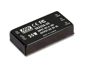 MEAN WELL SKA20A-05, 50,8 mm, 25,4 mm, 11,2 mm, 20 W, 9 - 18 V, 4000 mA