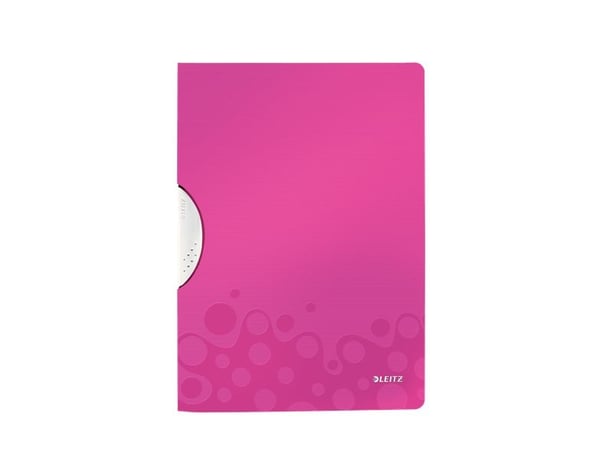 Leitz WOW ColorClip - Klipsfil - for A4 (210 x 297 mm) - kapasitet: 30 ark - metallisk rosa