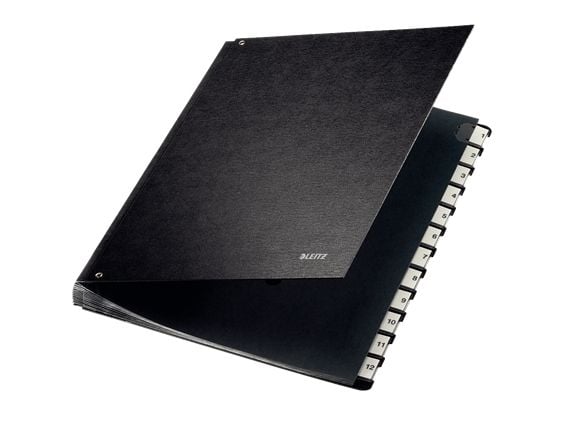 Leitz - Klassifikasjonsmappe - 12 deler - fortrykt: 1-12 - for A4 (210 x 297 mm) - med fliker