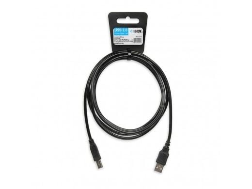 iBOX IKU2D - Skriverkabel - USB (hann) til USB-type B (hann) - 1.8 m - svart