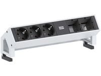 Bachmann Desk 2, 0,2 m, Alumiini, Musta, Valkoinen, 3 AC-pistorasia(a), 1 kpl
