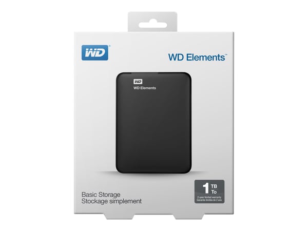 WD Elements Portable WDBUZG0010BBK - Hårddisk - 1 TB - extern (portabel) - USB 3.0