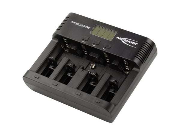 ANSMANN Powerline 5 Pro - Batterilader - (for 4xAA/AAA/C/D, 1x9V) + AC-strømadapter + bilstrømadapter - 1800 mA (USB) - svart