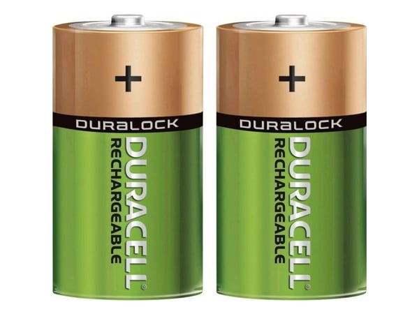 Batteri, Duracell 2200MAH, Recharge D pakke a 2 stk