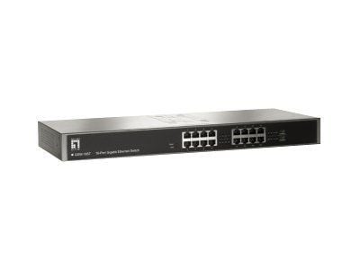 LevelOne GSW-1657 - Switch - 16 x 10/100/1000 - stasjonær