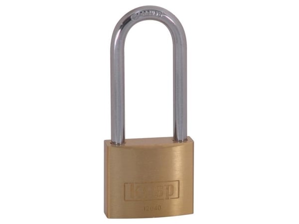 Kasp K12040L55D hengelås 40 mm ulike gule nøkkellås